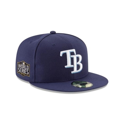 Sapca New Era Tampa Bay Rays MLB World Series Side Patch 59FIFTY Fitted - Albastri